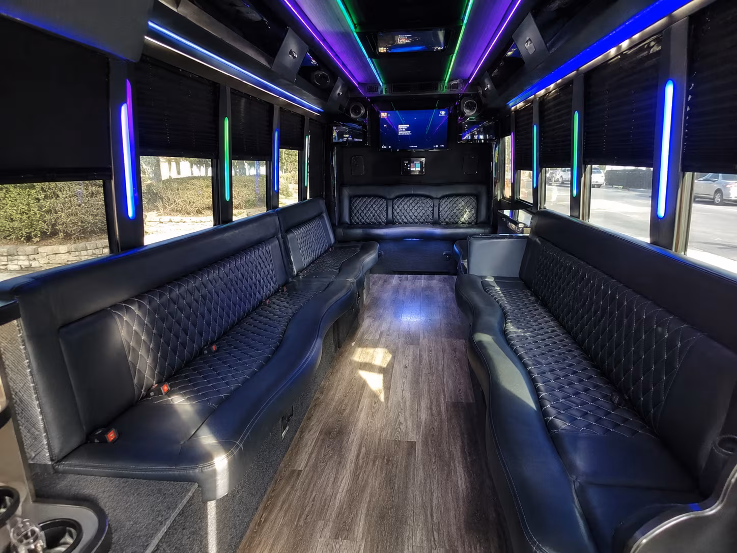 daytona beach 15 passenger party bus interior
