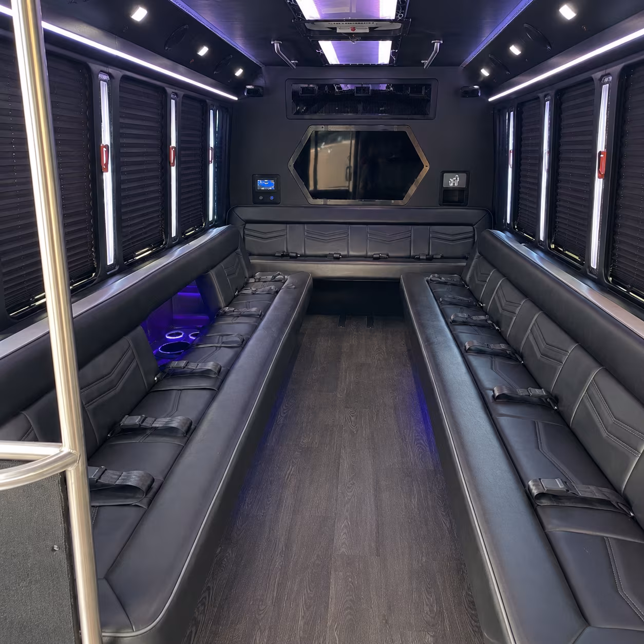 daytona beach 18 passenger party bus interior
