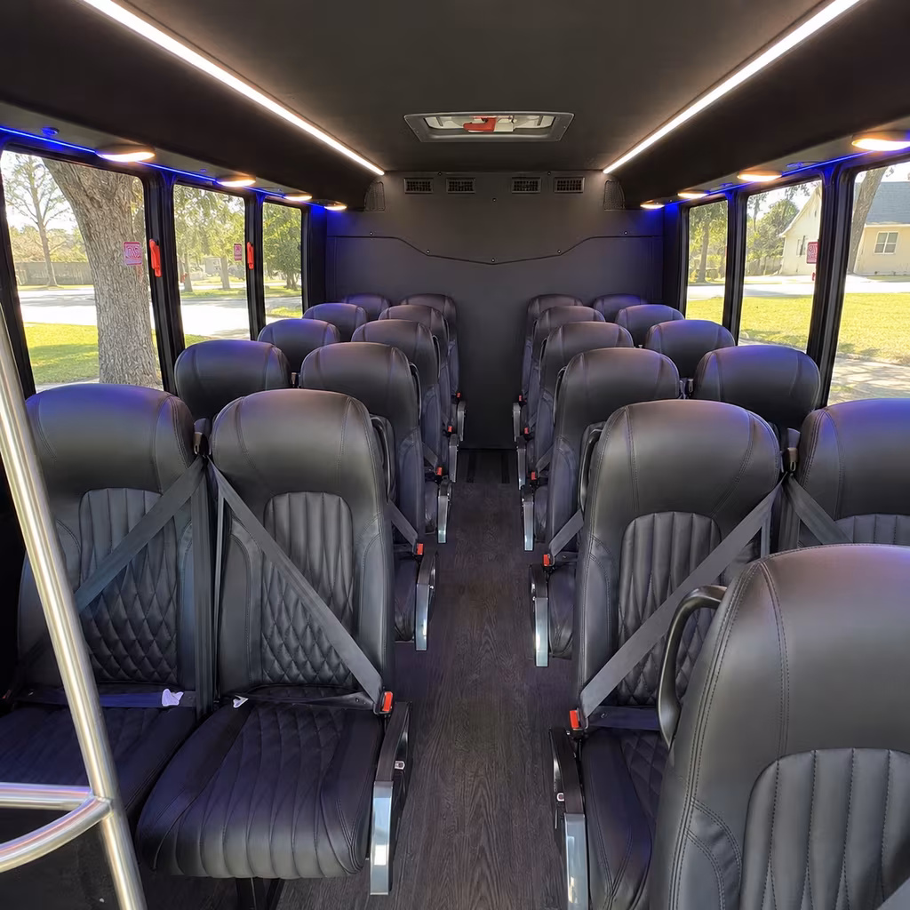 daytona beach 28 passenger minibus inside