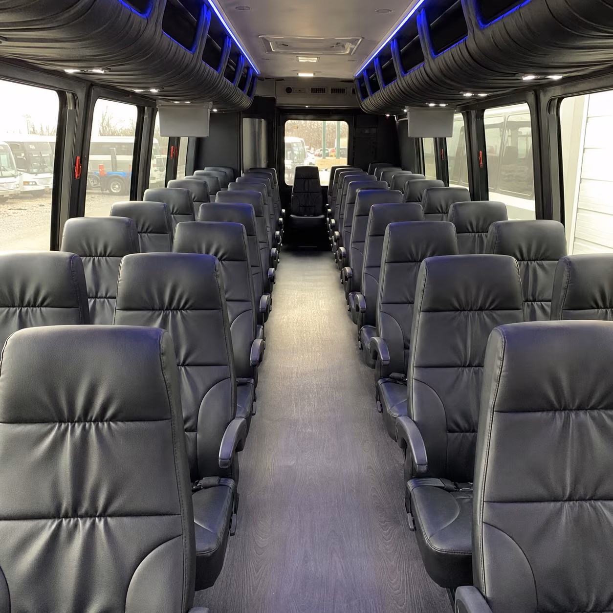daytona beach 28 passenger minibus interior