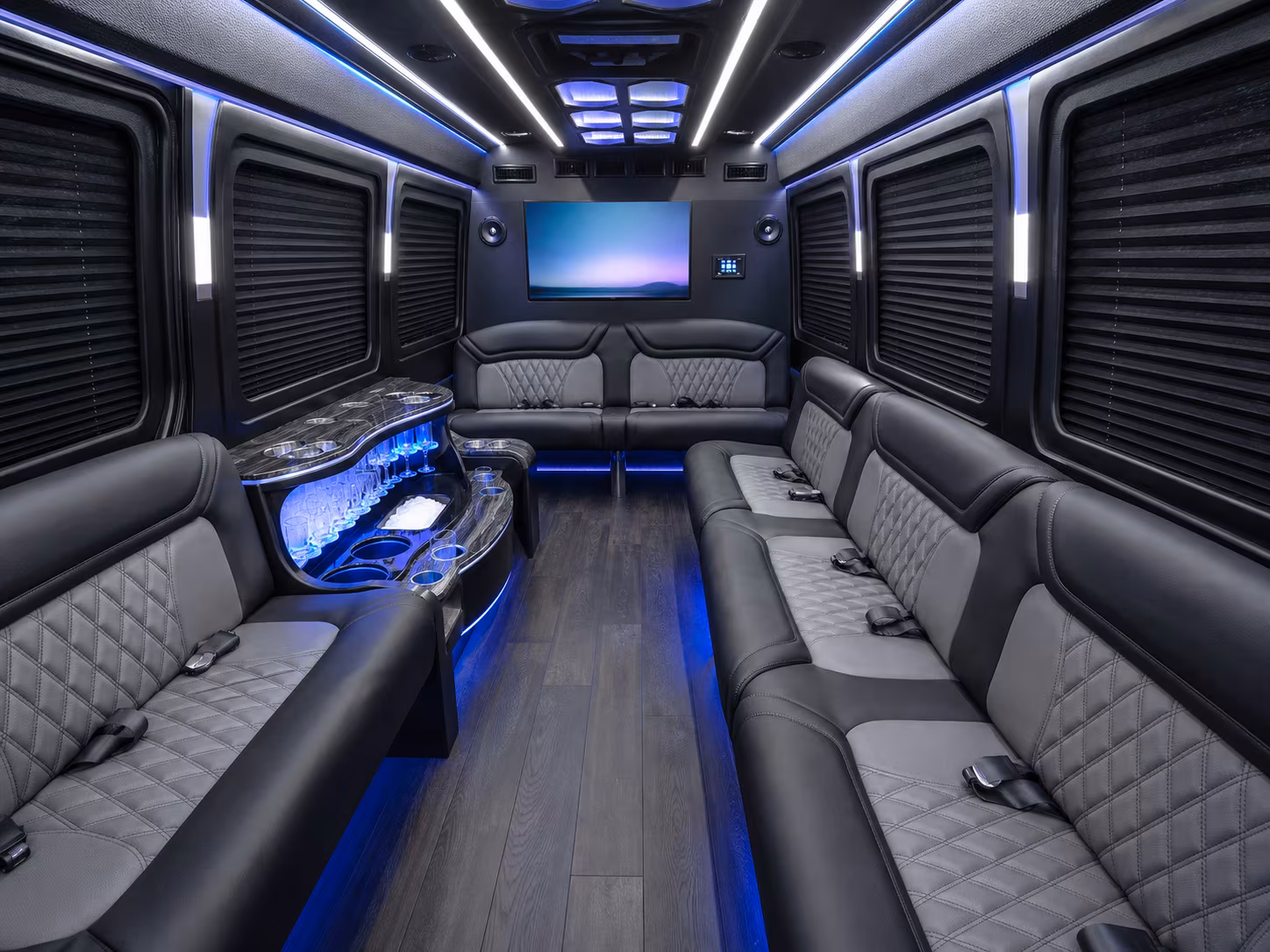 daytona beach 28 passenger party bus inside