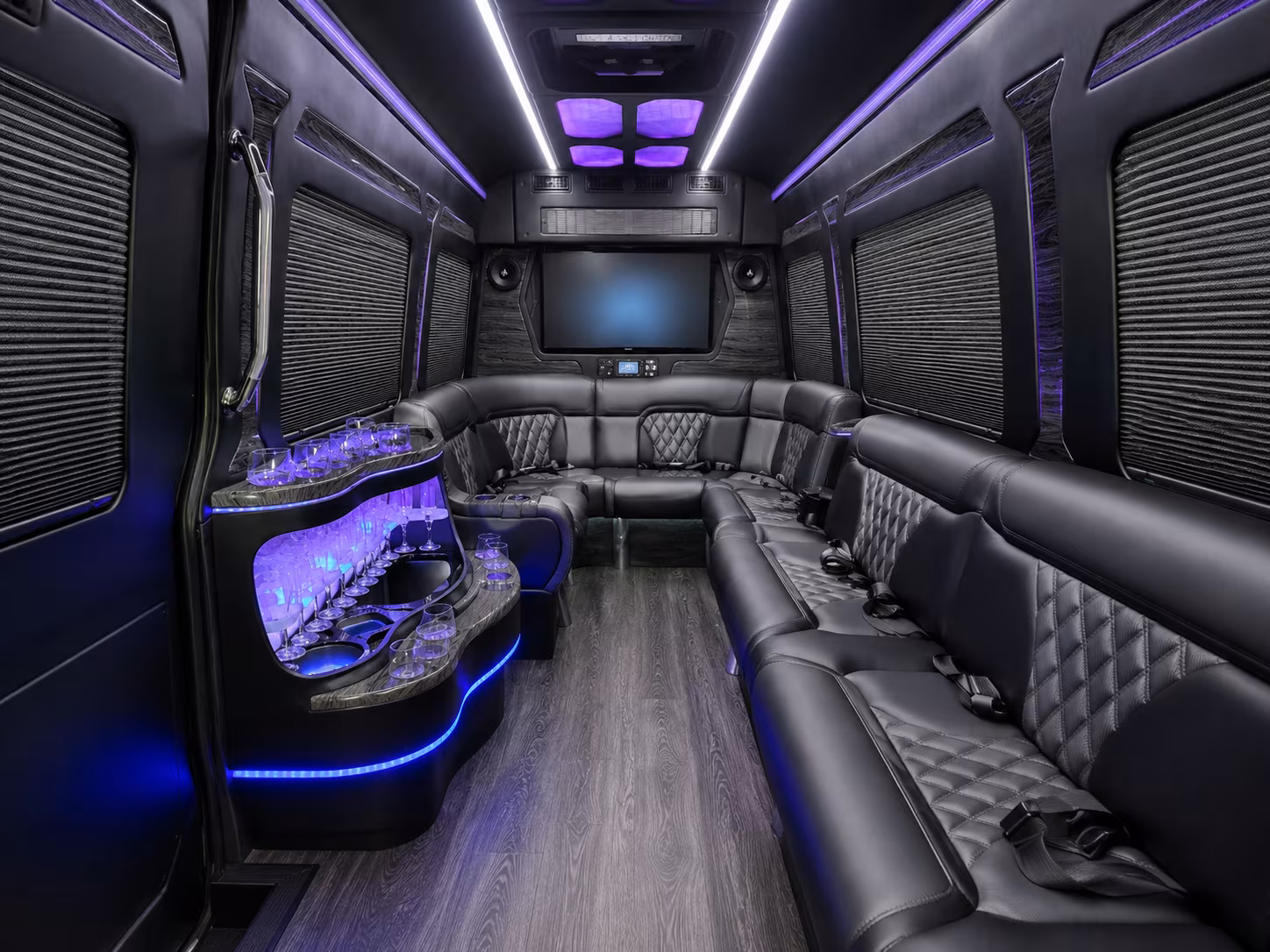 daytona beach 50 passenger party bus inside