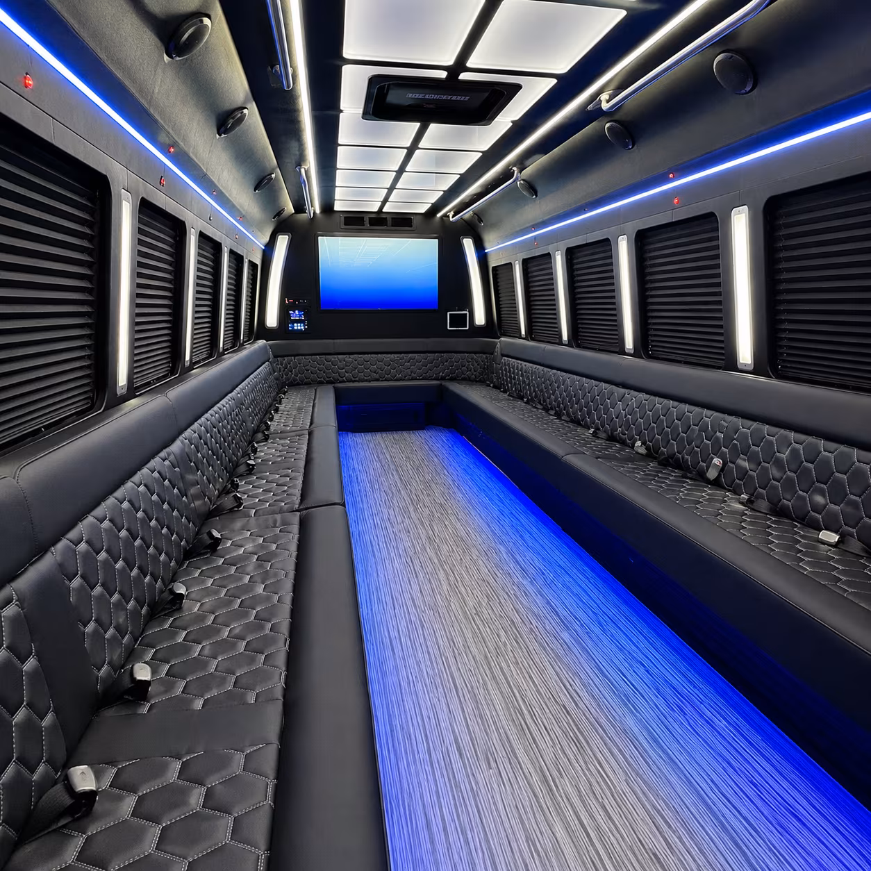 daytona beach party bus rental interior
